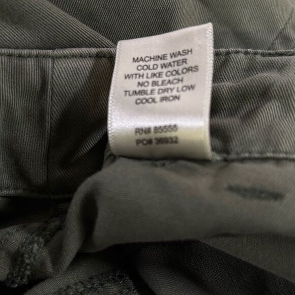 PISTOLA Etta Khaki Green Twill Cotton Contemporary Curved Leg Utility Shorts 26 - Picture 9 of 13